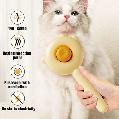 1/2Pcs Pet Hair Removal Brush Grooming Comb Self Cleaning