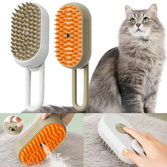 Electric Spray Steam Cat Hair Brush