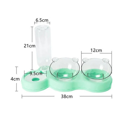 Double Plastic Pet Bowl