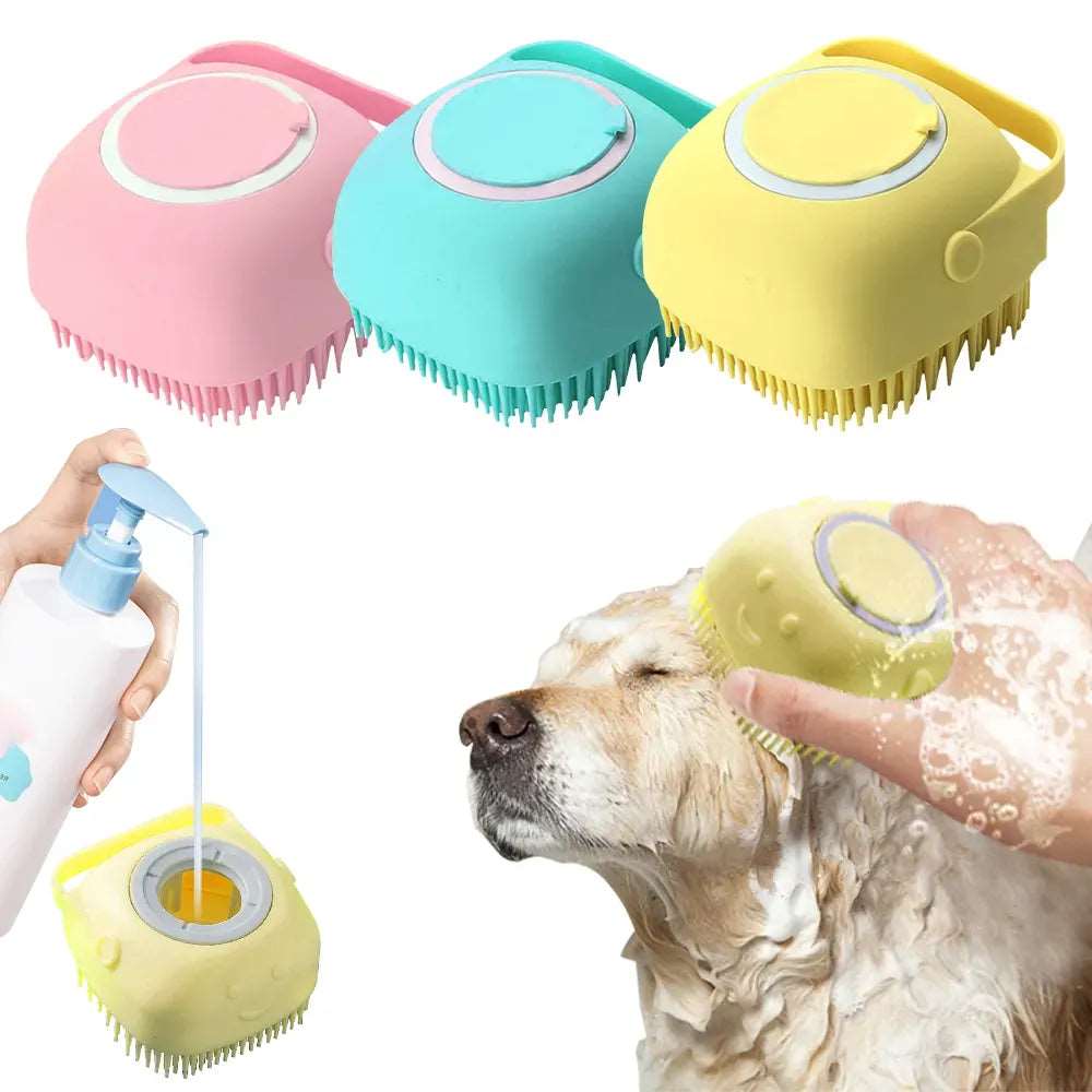 Pet Shower Brush - Silicone Grooming Massager