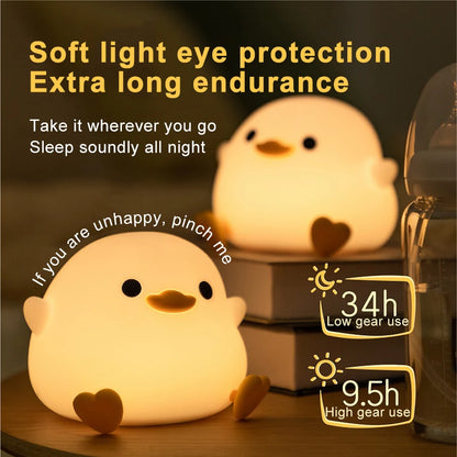 USB Rechargeable Duck Silicone Night Light