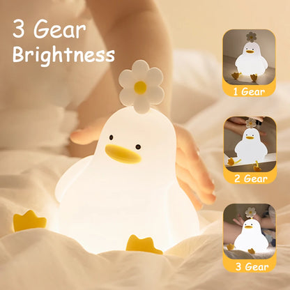 USB Rechargeable Duck Silicone Night Light