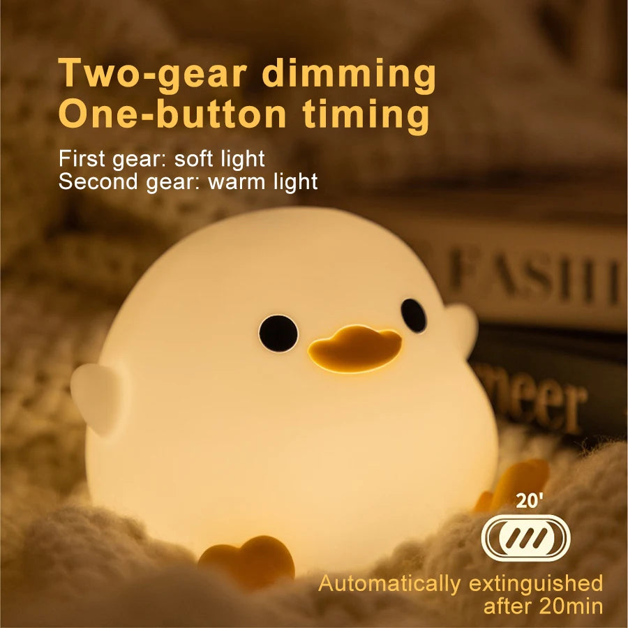 USB Rechargeable Duck Silicone Night Light