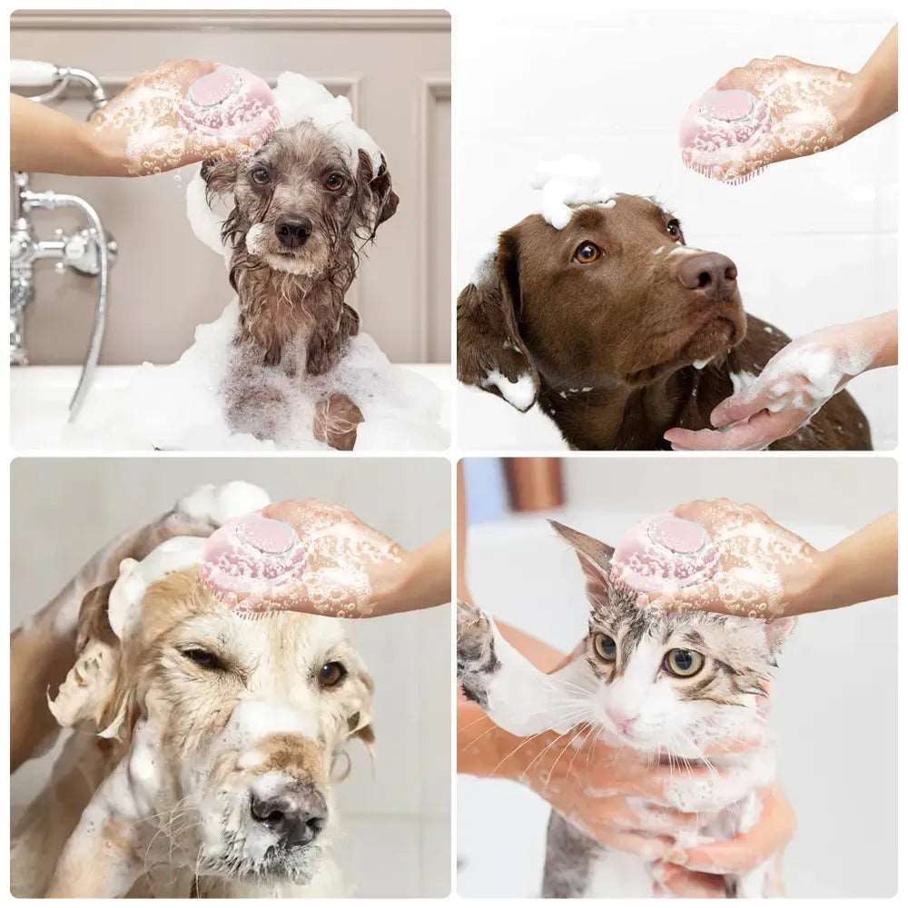 Pet Shower Brush - Silicone Grooming Massager